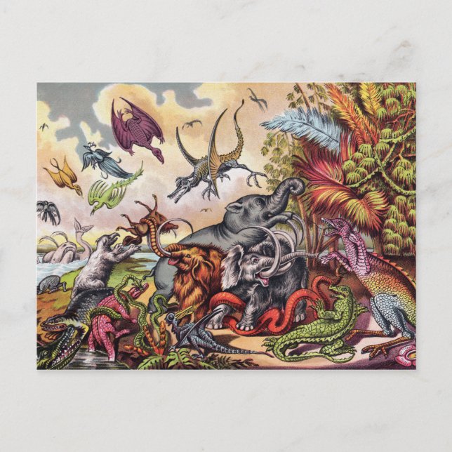 Förhistorisk lekplats vykort (Framsida)