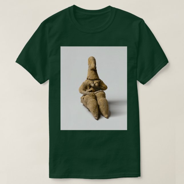 Förhistorisk Neolithic Goddess Figurine BigArt T Shirt (Design framsida)
