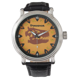 Förhistorisk orange Dinosaurklocka Armbandsur