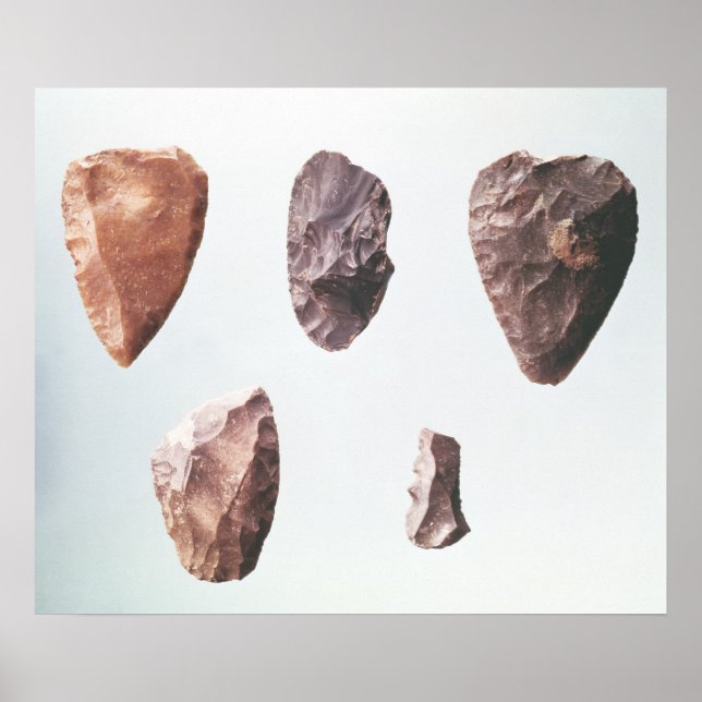 Förhistorisk verktyg, från Grotte de Poster (Framsidan)
