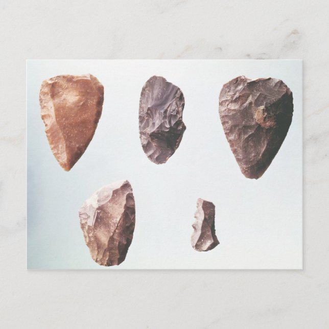 Förhistorisk verktyg, från Grotte de Vykort (Framsida)