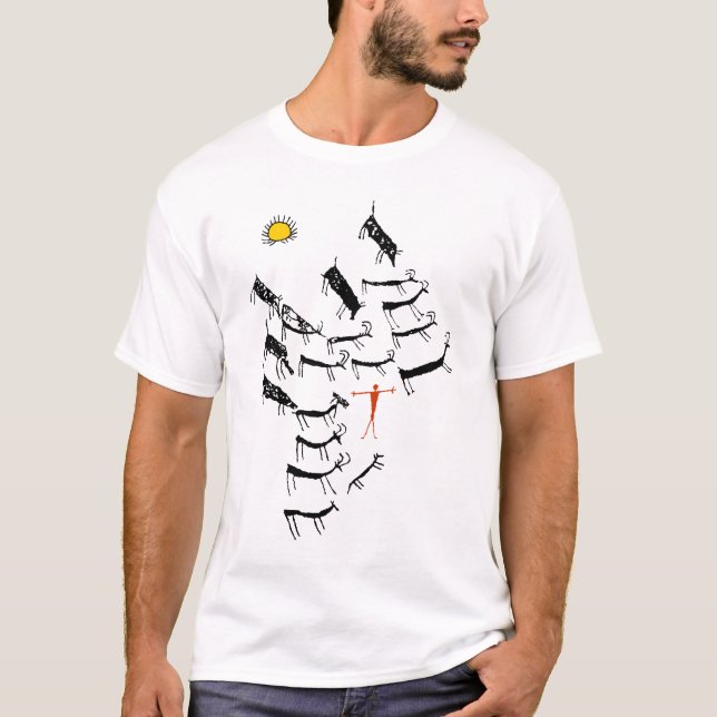 Förhistoriska deers från Valcamonica Tee Shirt (Framsida)