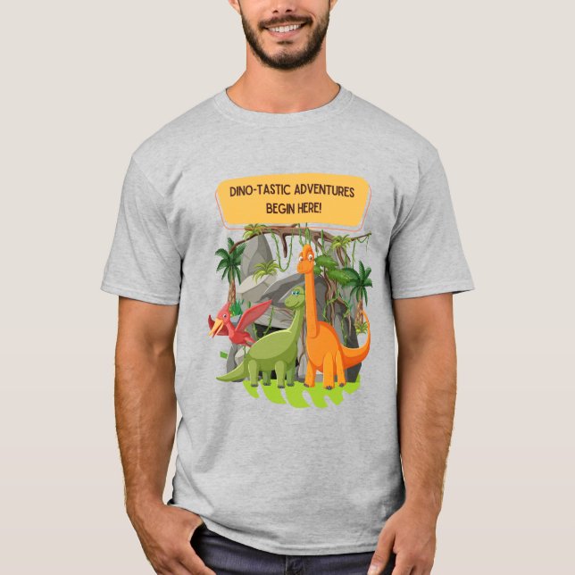 FÖRHISTORISKA DINOSAURIEÄVENTYR Citat T Shirt (Framsida)