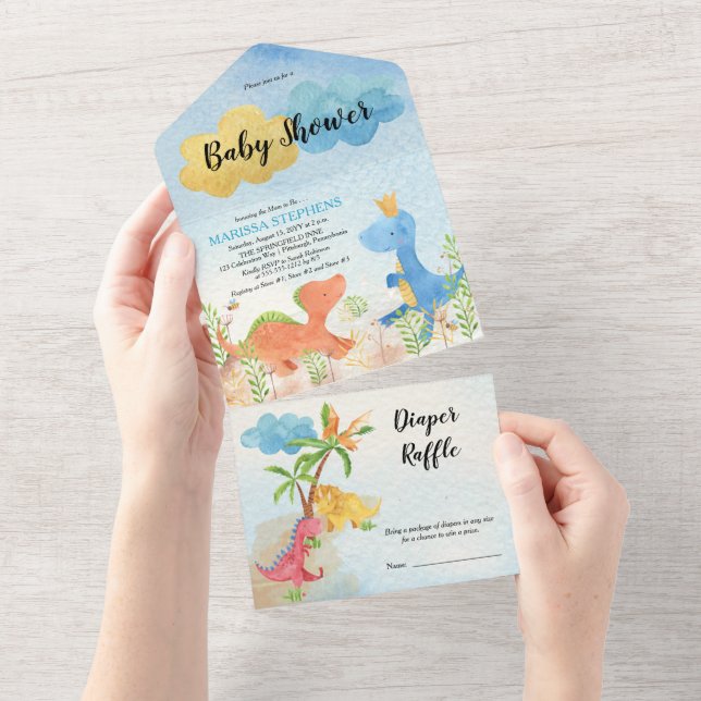 Förhistoriska dinosaurier spelar pojkbabyskor (Avrivbar del)