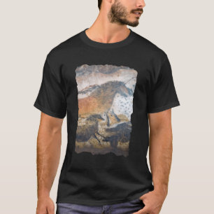 Förhistoriska hästar i lascaux-grottor som målas t shirt