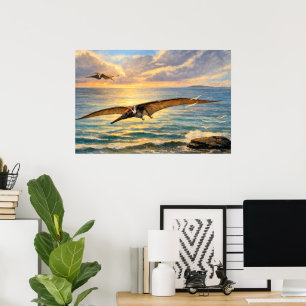 Förhistoriska Pterodactyl Dinosaurier Poster