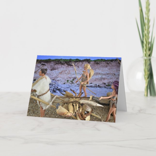 Förhistoriskt boende. kort (Framsida)