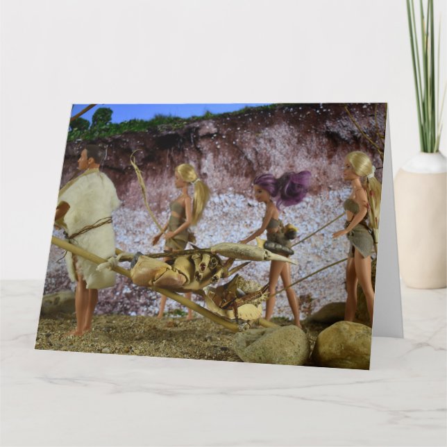 Förhistoriskt boende. Kort (Framsida)