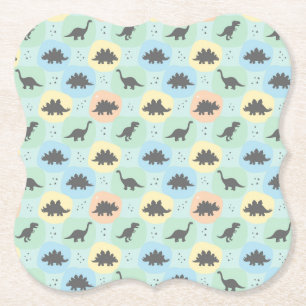 Förhistoriskt dinosauriesilhuettmönster utan sömma underlägg papper