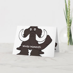 Förhistoriskt födelsedagskort för Wooly Mammoth Kort