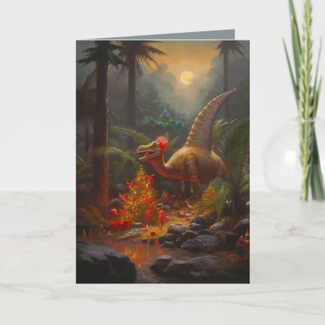 Förhistoriskt julkort tack kort (Framsida)