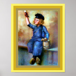 Förhöjd holländsk vintage 1908 för poster