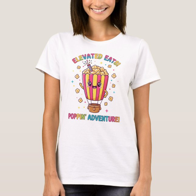 Förhöjd mat – Popcornfantasi T Shirt (Framsida)
