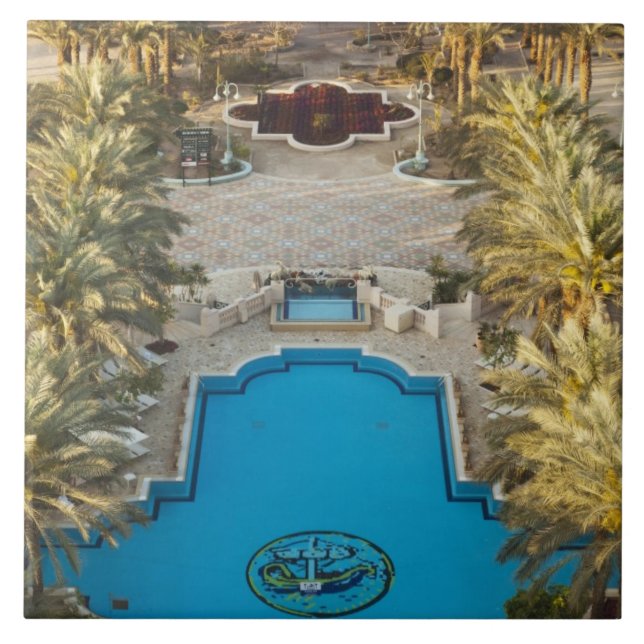 Förhöjd vy Herods Palace Hotel swimmingpool Kakelplatta (Framsidan)