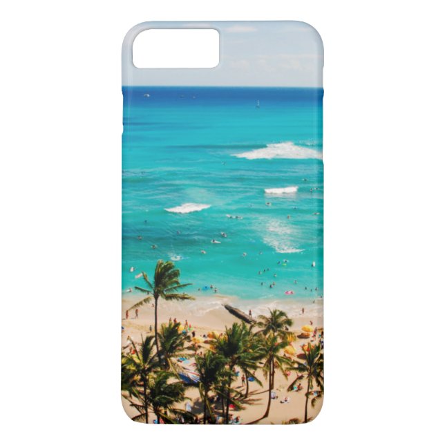 Förhöjd vy över Waikiki Beach Scene, Honolulu 2 Case-Mate iPhone Skal (Baksida)