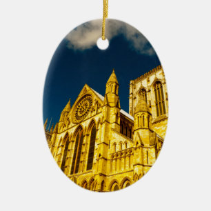 Förhöjd York stadsMinster Julgransprydnad Keramik