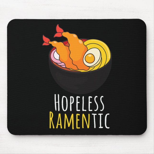 Förhopplös Ramgiltig Cute Kawaii Ramen Noodles Pun Musmatta (Framsidan)