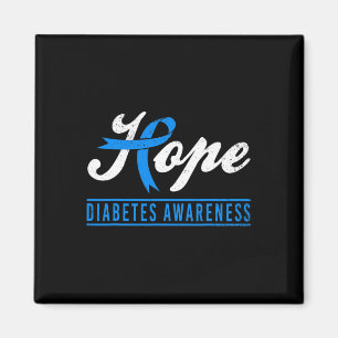 Förhoppning Diabetesmedvetenhet Ribbon Diabetiker Magnet