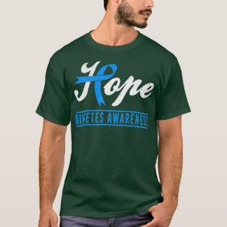 Förhoppning Diabetesmedvetenhet Ribbon Diabetiker  T Shirt