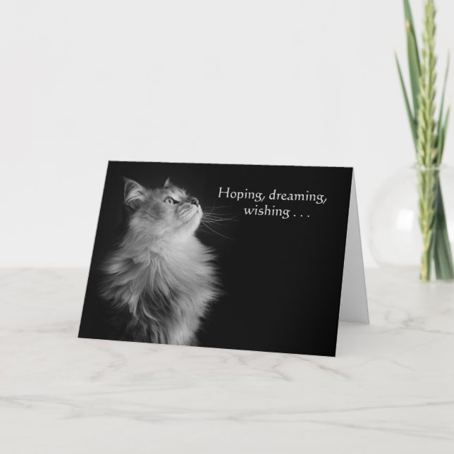 Förhoppning, drömmar, födelsekort kort (Framsida)