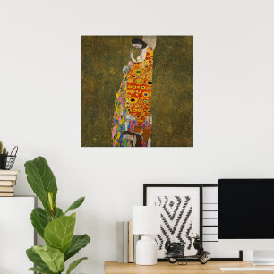 Förhoppning II av Gustav Klimt, Vintage Art Nouvea Poster
