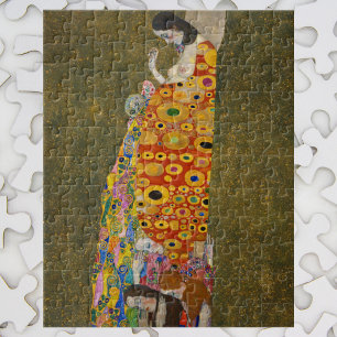 Förhoppning II av Gustav Klimt, Vintage Art Nouvea Pussel