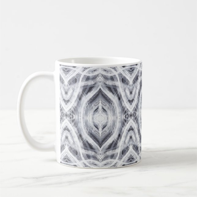 Förhoppning Ljus Vitt Abstrakt Akvarell Konst Kaffemugg (Vänster)
