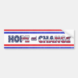 Förhoppning och förändring - Bumper Sticker Bildekal