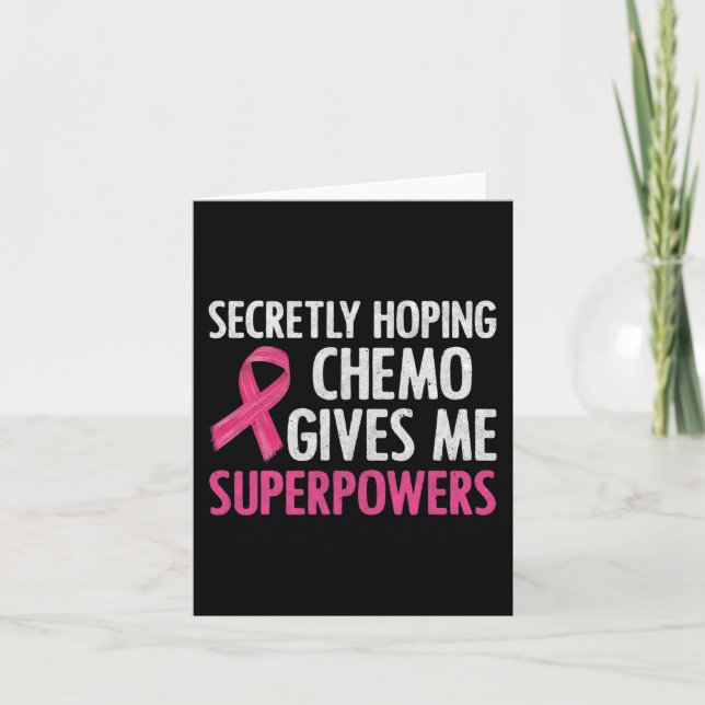 Förhoppning om Chemo Ge Me superpower Breast Kort (Framsida)