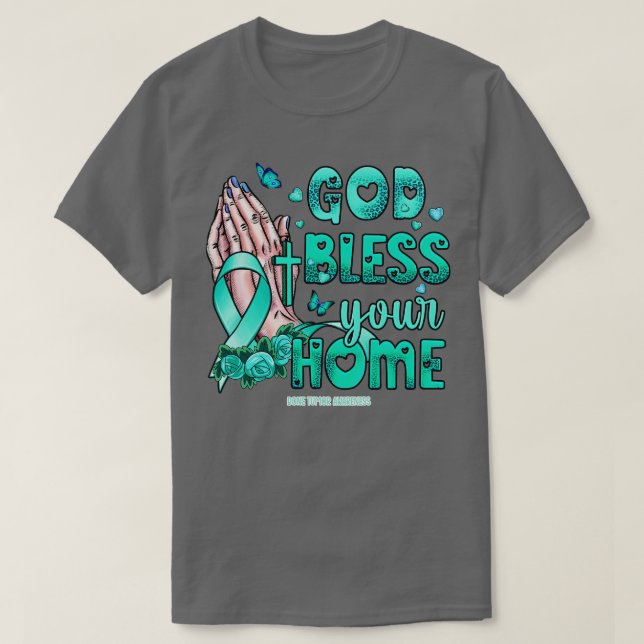 Förhoppning om välsigna dig-medvetande om Bone Tum T Shirt (Design framsida)