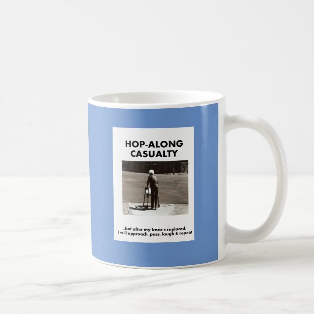 Förhoppning på olyckan tills knäet byts ut kaffemugg (Höger)