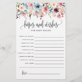 Förhoppningar och Önskemål, Blommigt Baby Advice P Flygblad