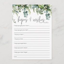 Förhoppningar och Önskemål för Baby babypresenter Tilläggskort