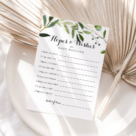 Förhoppningar och Önskemål-kort för babyskor i Grö Vykort