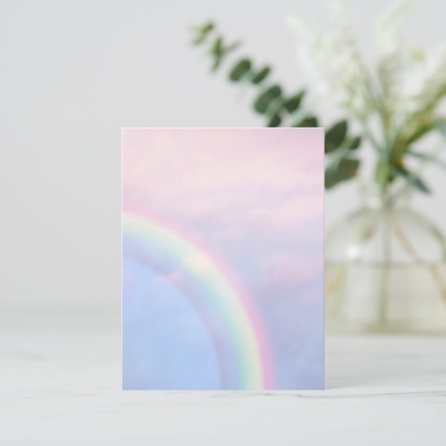 Förhoppningens regnbåge - pastel. anteckningskort (Stående Fram)