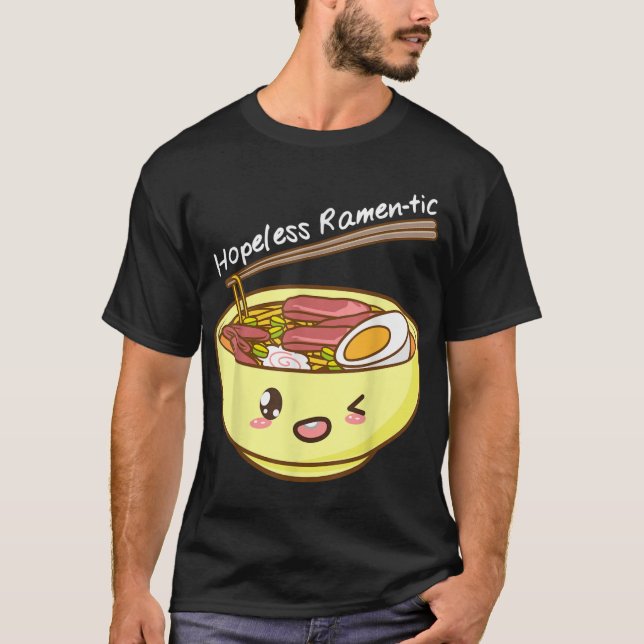Förhoppningslös Ramautentiska Kawaii Bowl av Ramen T Shirt (Framsida)