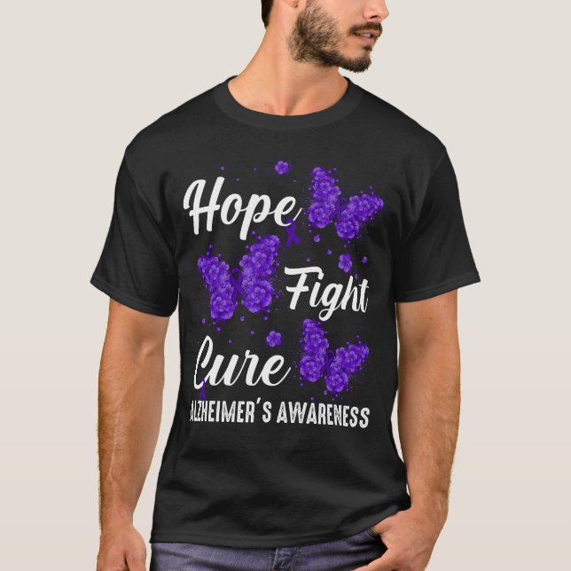 Förhoppningsvis bekämpar Alzheimers medvetandehöja T Shirt (Framsida)