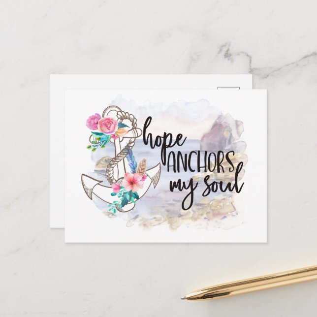 Förhoppningsvis förankrar själsuppmuntran till ord vykort (Fram/Back In Situ)