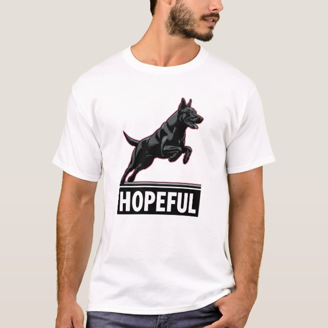 Förhoppningsvis Hund Illustration Manar's T-Shirt (Framsida)