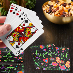 Förhoppningsvis Roligt för Blommigt av Söt Cheerfu Casinokort