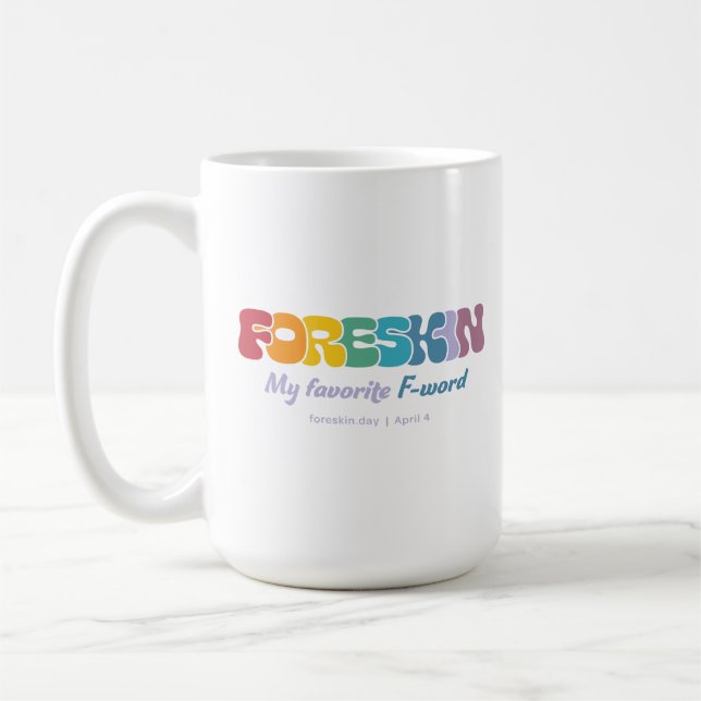 Förhud: Min favorit F-Ord - Färgstark Kaffemugg (Vänster)