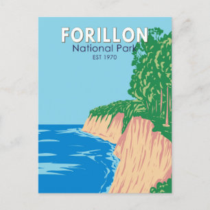 Forillon National Park Canada Vintage Art Vykort
