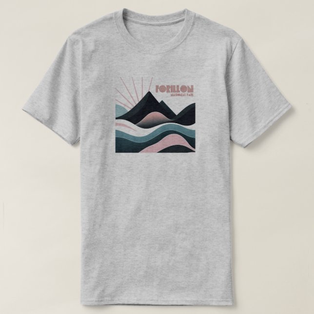 Forillon nationalpark Färgad Backe T Shirt (Design framsida)