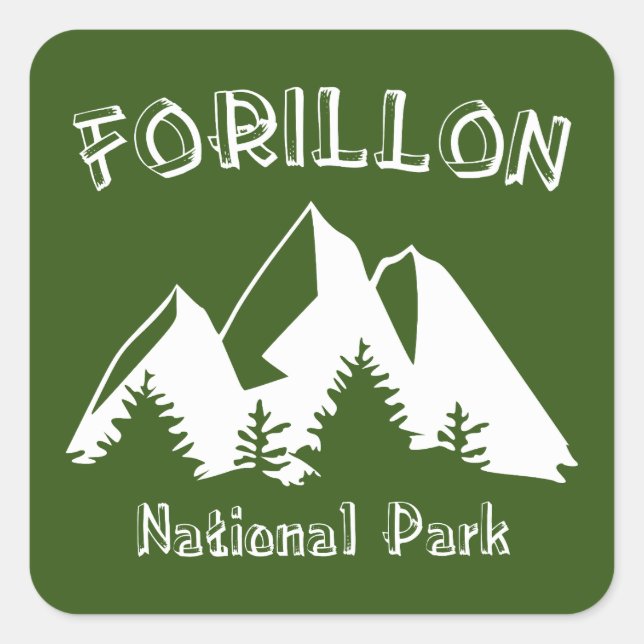 Forillon nationalpark fyrkantigt klistermärke (Framsida)