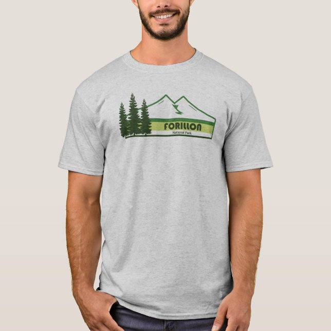 Forillon nationalpark Grönt Rand T Shirt (Framsida)