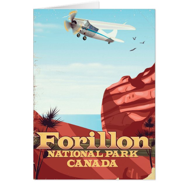 Forillon nationalpark, Kanada reseposter Hälsningskort (Framsidan)