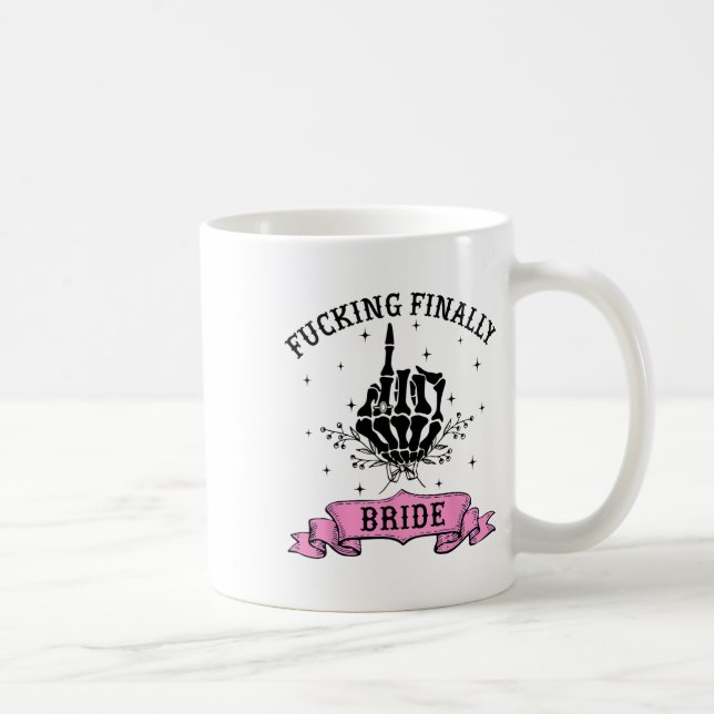 Foring Slutligen Bride Skeleton Hand Halloween Bac Kaffemugg (Höger)