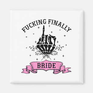 Foring Slutligen Bride Skeleton Hand Halloween Bac Magnet