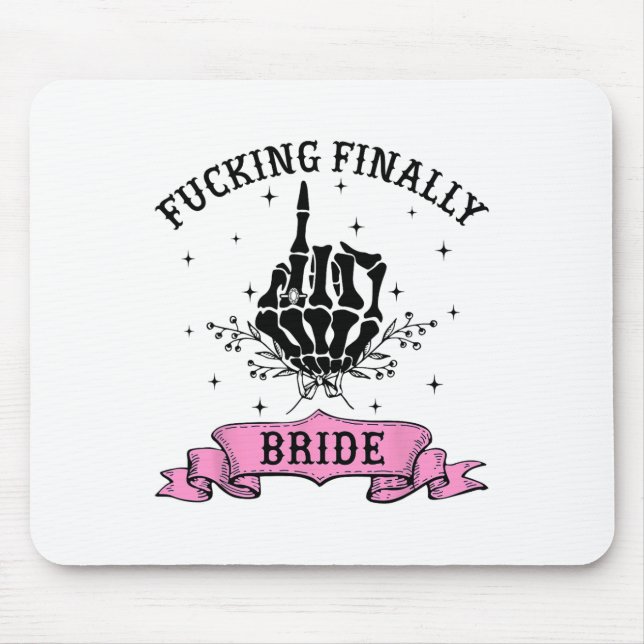 Foring Slutligen Bride Skeleton Hand Halloween Bac Musmatta (Framsidan)