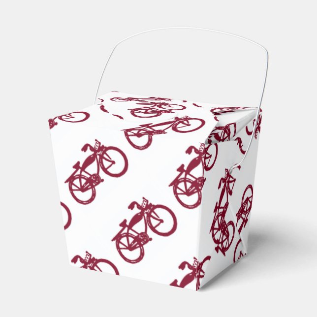 Förinställningsruta för gamla röda cyklar presentaskar (Framsidan Sidan)